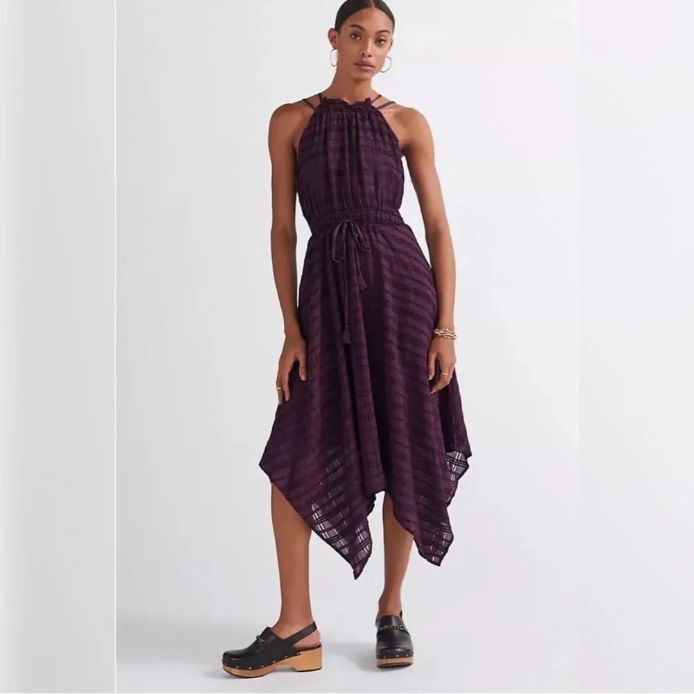 Anthropologie Halter Midi Dress Size M $170
